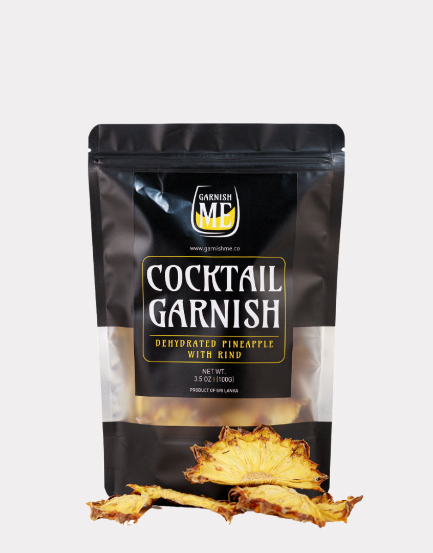 100 Pineapple Slices with Rind – Dehydrated Fruit Garnish