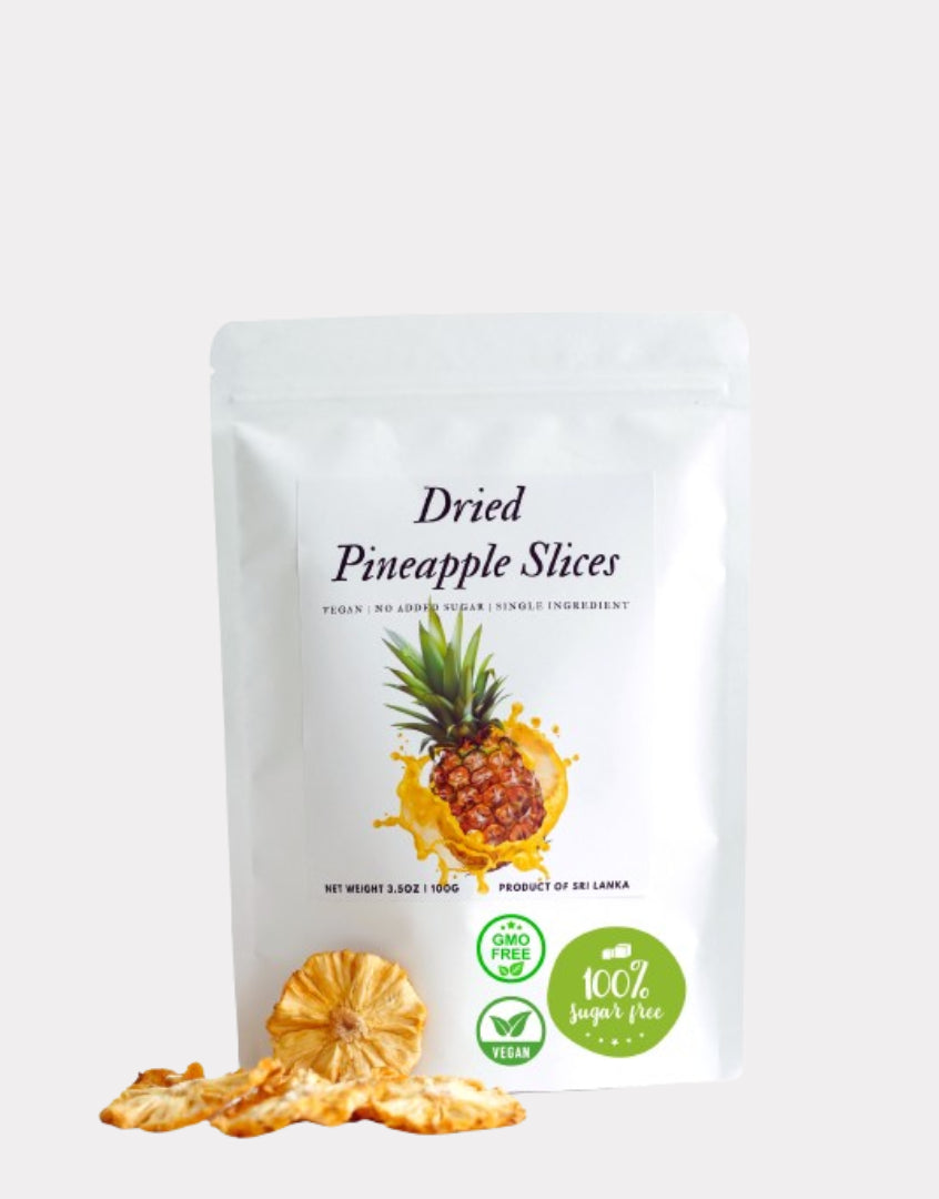 3.5 oz Dried Pineapple Slices – Vegan, Gluten-Free, Perfect On-the-Go Snack